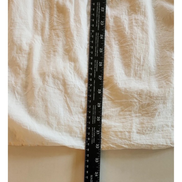 Ulla Popken Midi Sun Dress Sz 16/18 Crochet Smocking White Cotton Cottage Casual - Picture 9 of 10